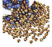 Liliume Lot de 288 strass Hotfix SS30 Mine Or Strass Ronds Pierres Précieuses Blanches pour Vêtements Chaussures Bricolage Artisanat (SS30-Mine Gold)