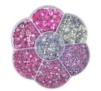 Liliume Strass Hotfix SS6-SS30 Strass Thermocollants 10 couleurs 6 tailles pour vêtements, chaussures et loisirs créatifs (Pink)