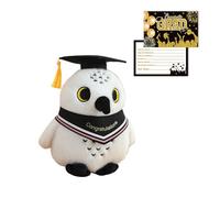 lilizzhoumax Chouette Graduation Peluche avec Chapeau de Docteur 22 cm, Chouette Peluche Douce, École Idéal Souvenir et Cadeau pour Elle/Lui, Excellent Cadeau pour Étudiants Rose