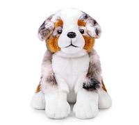 lilizzhoumax Jouets en Berger Australien Chien Peluche 36cm/14” Simulation Jouet en Berger Australien Chien Poupée Réaliste Animal en Peluche Chien Jouets Animaux Sauvages en Cadeau pour Les Enfants