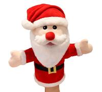 lilizzhoumax Jouets en Peluche Le père Noël Marionnette à Main Simulation Jouet en Peluche Père Noël Poupée Réaliste, Jeu de rôle Mignon, Jouets éducatifs interactifs pour Enfants