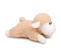 lilizzhoumax Jouets en Peluche Mouton 20cm/8” s'allonger Simulation Jouet en Poupée Réaliste Peluche Mouton jouets Animaux Sauvages en Peluche Mouton Cadeau Pour Les Amis et Les Enfants jaune