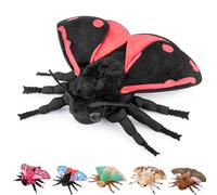 lilizzhoumax Jouets en Peluche teigne du cinabre 27cm/11”, Simulation Jouet en Peluche Papillon Poupée Réaliste, Peluche Papillon, Jouets Animaux Sauvages en Peluche Insecte