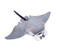 lilizzhoumax Manta Ray Jouet en peluche réaliste en forme de poisson mignon et super doux pour décoration de la maison - Pour filles, garçons et bébés - Cadeau d'anniversaire - 38 cm