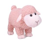 Lilizzhoumax Mouton en Peluche 18cm/7" - Jouet Réaliste Simulation Animaux Sauvages - Cadeau pour Amis et Enfants - Rose