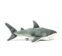 Lilizzhoumax Superbe requin blanc en peluche réaliste, 63 cm, mignon et doux, jouet de décoration intérieure, cadeau pour amis et enfants