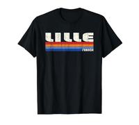 Lille France Retro 70s 80s Style T-Shirt Graphique avec Valeur