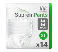 Lille SupremPants Lot de 14 slips jetables à absorption rapide pour homme et femme Maxi, absorption lourde, taille XL