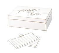 Lillian Rose BX115 Boîte avec cartes de prière Blanc vieilli 16,5 cm