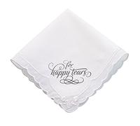 Lillian Rose For Happy Tears Mouchoir en coton Blanc 30,5 cm
