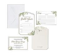 Lillian Rose Lot de 24 cartons d'invitation pour fête de mariage avec enveloppes, instructions (français non garanti), taille unique, multicolore