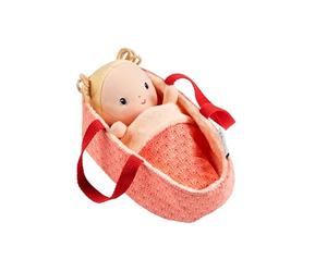 LILLIPUTIENS, Bébé Anais, Poupon en Tissu avec Couffin, Dès 12 Mois | Jeu d’Imitation, Motricité Fine et Empathie, avec Couffin À 2 Anses, Couverture et Vêtements Amovibles
