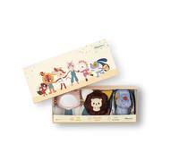 Lilliputiens Set sensoriel Jules 3 hochets stimule la vue, le toucher et l'ouïe Multicolore