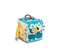 Lilliputiens - Cube sonore d’activités Jungle - Cube interactif en tissu avec sons d’animaux, miroir, et textures variées - Stimule la motricité fine, la vue, l’ouïe - Jouet éducatif dès 9 mois -83399