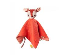 Lilliputiens - Doudou marionnette Stella le faon - Coton organique - Avec attache-tétine et étiquette de nom - Texture très douce - 32 x 32cm - Dès la naissance - 83385