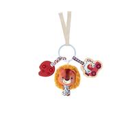 Lilliputiens - Hochet d'Activités Bébé Jack le Lion - Avec Anneau de Dentition en Silicone, Miroir et Hochet - Forme de Trousseau de Clés - 25 x 20 cm - Dès 3 mois