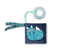 LILLIPUTIENS - Imagier en Tissu pour bébé Marius Le Rhinocéros - Livre d’Éveil interactif avec Anneau de Dentition et Textures Amusantes - Stimule la Motricité dès 6 Mois - 83373