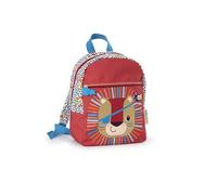 LILLIPUTIENS, Jack le Lion, Sac à Dos Maternelle pour Enfant, Dès 2 Ans | Matière Résistante à l’Eau, Poche Avant, Bretelles Réglables, Attache Frontale et Parties Réfléchissantes, Sangle pour Gourde