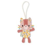 Lilliputiens - Jeanne Le Chat - Breloque - Etiquette Bagage - Rose - 16cm -Dès 10 Mois - 83621