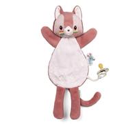 LILLIPUTIENS - Jeanne Le Chat - Doudou Marionnette - Phosphorescent - Attache-tétine - Rose - 19cm - Dès la Naissance - 83613