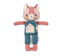 LILLIPUTIENS - Jeanne Le Chat - Peluche avec Imagier - Rose et Vert - 26 cm - Dès 6 Mois - 83665