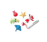Lilliputiens - Jeu de Peche pour Le Bain - Jouet de Bain interactif avec Canne aimantée et Animaux flottants - Stimule la motricité Fine, l’Imagination et la réflexion - Dès 12 Mois - 83090