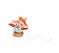 Lilliputiens - Jouet à Tirer Stella Le Faon - Compagnon idéal pour Les Premiers Pas de bébé - Jouet d’éveil sonore et Tactile avec Tete tintante et Roues Mobiles - Dès 12 Mois - 83328