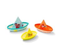 LILLIPUTIENS - 3 Bateaux flottants pour Le Bain - Jouet interactif et éducatif en néoprène - Amusement Garanti avec César, Alice et Le Martin-pecheur - Idéal pour Le Bain - dès 6 Mois - 86772