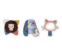 LILLIPUTIENS - Jules Le Chien - Set de 3 Hochets Sensoriels - Multicolor - Boîte Cadeau - 30cm - Dès la Naissance - 83587