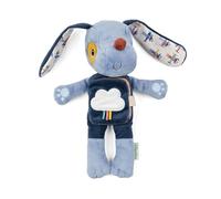 Lilliputiens, Jules, Peluche Livre Phosphorescente à Histoire, Dès 6 Mois | Livre Imagier du Rituel du Coucher Caché sur le Ventre, Nuage et Pattes Phosphorescents, Peluche Bébé