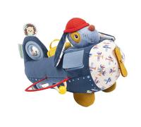 Lilliputiens – Jouet d'activités Jules le Chien – Avion bleu 26 cm – Dès 12 mois
