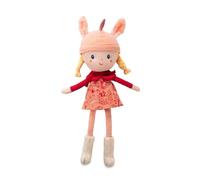 LILLIPUTIENS - Lena poupée câline en Tissu Doux avec Bonnet Amovible, boîte Cadeau décorative - Stimule la motricité Fine et l’Imagination, Jouet éducatif - Idéal pour Enfants dès 2 Ans - 83382