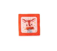 Lilliputiens Livre d'Activités en Tissu Stella et son Doudou Lapin, Éveil et Empathie, Dès 12 Mois, 16x16x3 cm