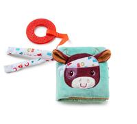 LILLIPUTIENS - Imagier en Tissu pour bébé La Ferme - Livre d’Éveil interactif avec Anneau de Dentition et Animaux Amusants - Premier Livre pour Stimuler Bébé dès 6 Mois - 83126