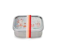 Lilliputiens - Lunch box Happy Lena - Boîte à déjeuner en inox avec couvercle sécurisé par élastique - Gardez les repas frais - Idéale pour l’école, les sorties et les pique-niques - dès 2 ans - 84468