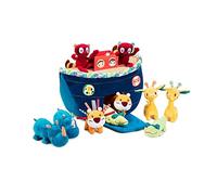 LILLIPUTIENS - Ma première Arche de Noé - Jouet d’activité éducatif avec Animaux en Peluche - Stimule l’Imagination et la motricité - Transportable avec poignée - Jouet d'éveil - dès 18 Mois - 83089