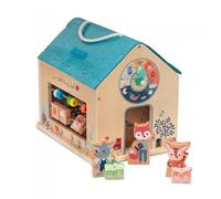 Lilliputiens - Ma première école - Jouet éducatif en bois avec personnages, salle de classe et cour de récré - Stimule la motricité, l’imagination et réflexion des enfants - Dès 2 ans - 83422