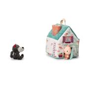 Lilliputiens – Jouet en tissu – Maison du Loup et des 3 Petits Cochons – Dès 18 mois – Multicolore