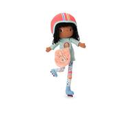 LILLIPUTIENS - Poupée en Tissu Liza - La poupée Qui Fait du Roller - Amie câline et aventureuse pour Enfants dès 2 Ans - Jouet d’éveil avec Accessoires Amovibles - 83488