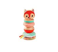 LILLIPUTIENS - Pyramide à empiler pour Enfant Alice la Renarde - Jouet éducatif en Bois et Tissu - Empilement créatif de pièces Multicolores - Développement motricité Fine - Dès 12 Mois - 83114