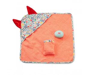 LILLIPUTIENS - Set de Bain pour Poupon - Accessoires de Bain avec Gant, Savonnette et Serviette Fleurie - Idéal pour Poupons de 36 cm - Cadeau Enfant - Poupon Non Inclus - Dés 2 Ans - 83413