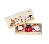 Lilliputiens Set 3 hochets sensoriels Lena la Licorne Multicolore – Boîte cadeau Dès la naissance