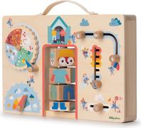 Lilliputiens Valise météo en bois Alice - Jouets éducatifs pour enfants