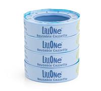 LillOne 4 Recharges avec Paniers Réutilisables pour Poubelle à Langer Compatible avec Angelcare Classic, Litter Locker, Playtex Genie, Munchkin - Systèmes Poubelles à couches