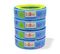 LillOne 4 Recharges avec Paniers Réutilisables pour Poubelle à Langer Compatible avec Angelcare Foppapedretti & Litter Locker II - Systèmes Poubelles à couches