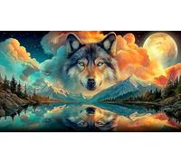 L'illusion du lac et de la Montagne Puzzle 1000 pièces Educa Cadeau Unique De l'art Décoration Jeu éduchatif Challenge Toy pour Adultes et Enfants à partir de 12 Ans 75x50cm/1000pcs