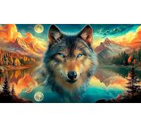 L'illusion du lac et de la Montagne Puzzle 1000 pièces Educa Divertissement créatif De l'art Décoration Jeu éduchatif Challenge Toy pour Adultes et Enfants à partir de 14 Ans 75x50cm/1000pcs