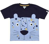 Lilly And Sid Leopard Face Regular Fit T-Shirt Bleu 7-8 ans Male