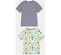 Lilly And Sid Lilly & Sid Multicoloured Animal Safari And Stripe Print T-Shirt - 2 Pack Multiple 0-3 mois Male