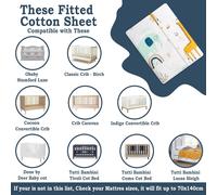 Lilly B. Coton Bio Gots 2 Matelas 70x140 Draps, Compatible Avec Next2me, Snuzpod Et Tous Les Berceaux, Mini Berceaux Jusqu'à 70x140cm Pack De 2 Draps (Jungle - Sans Protège)